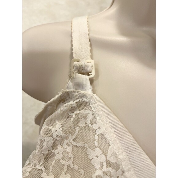 Goddess Bullet Bra Off White Lace Pinup Corset Sz 40C Style 1586 Vtg 1950's - Picture 4 of 12
